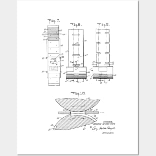 Manufacture for use of labels for bottles Vintage Patent Hand Drawing Posters and Art